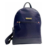 Mochila Backpack Tommy Hilfiger Azul Marino Placa Logo M540