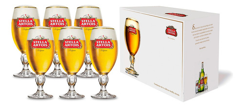 Copo Taça Calice Cerveja Stella Artois Conjunto 06 Unidades