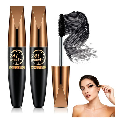 Rímel 4d Silk Fiber Lash Larga Duración Set Con 2 Piezas Negro
