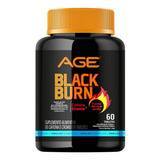 Black Burn - Termogênico - 60 Caps - Cromo + Cafeina - Age Sabor Without Flavor