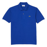 Playera Polo Lacoste Azul Para Hombre L1212 - 20