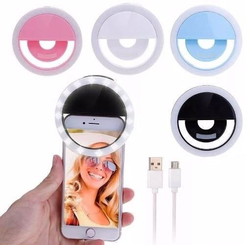 Anel Luz Luminoso Para Celular Flash Selfie Mini Ring Light