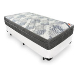 Cama Box Ortobom Iso Superpocket  Solteiro De 188cmx88cm Branco