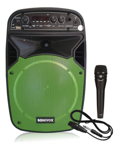 Cabina De Sonido Bluetooth Sonivox 6.5 + Microfono + Control