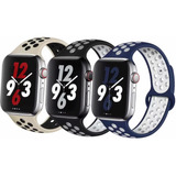 Pulseira Silicone Compatível Com Apple Watch, Iwo E Champion