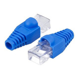 Conector De Rede Rj45 Cat5e C/ Capa Azul Pct/20