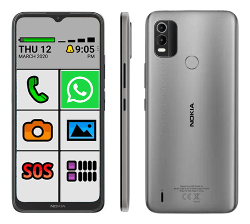 Smartphone Celular Nokia Idoso 4g 64gb Botão Sos Tela Grande