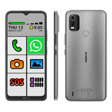 Smartphone Celular Nokia Idoso 4g 64gb Botão Sos Tela Grande