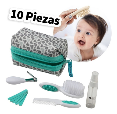 Kit De Higiene Del Bebé Safety Con Estuche Set 10 Piezas 