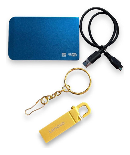 Kit De Un Usb 2tb Resistente Al Agua Y Un Disco Duro 2tb 