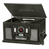 Victrola 8-in-1 Bluetooth Record Player & Multimedia Center,