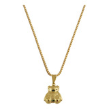 Colar Cordão Urso Panda Banhado Ouro 18k. C3p249