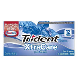 Chicle Goma De Mascar Trident Xtracare Sabor Menta C/12