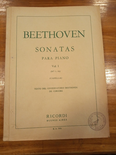 Sonatas Para Piano Vol 1 Ba 7976 Beethoven Partituras
