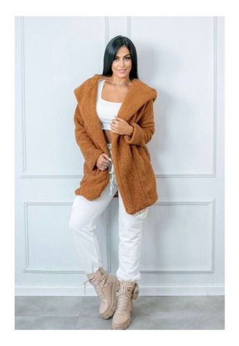 Casaco Plus Size Sobretudo Pelo Peludo Frio Inverno Cp1