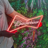 Painel Neon Led Budweiser C/ Acrílico 50cm X 20cm C Controle