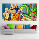 Cuadro Poliptico Anime Dragon Ball Z  Xxl Art 192x100cm