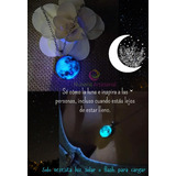 Collar Luna Brillante, Acero Inox. , Brilla En La Oscuridad.