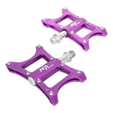 Pedales Para Bicicleta Bmx 1/2 Aluminio Morado Alnc-2012 Hs