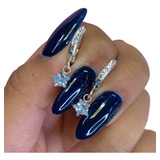 Aros Argolla Strass Con Estrella Ideal Regalo Mujer Ac 152