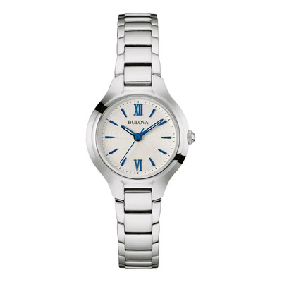 Reloj Para Mujer Bulova 96l215 Dress Color de la correa Plateado Color del bisel Plateado Color del fondo Blanco | Envío gratis