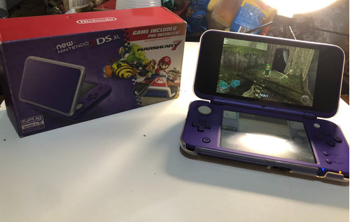 New Nintendo 2ds Xl Violeta - 32gb - Lotado De Jogos - Ler Descrição