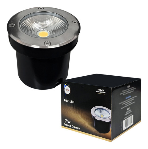 Ctb Spot Led 7w 560lm Ip65 Balizador De Solo Externo Bivolt