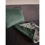 Fundas Almohadones Verde Combinado 54x44cm