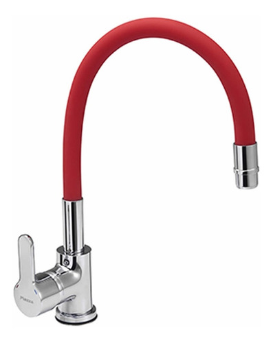 Monocomando Canilla Flexible Cocina Piazza 10016 Rojo