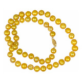 Collar Exclusivo Perlas Cultivadas Del Mar Del Sur Doradas
