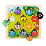 Ladybugs Montessori - Juguetes De Conteo De Madera Para Niño