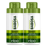 Eico Tratamento Babosa Aloe Vera Shampoo Sem Sal 450ml + Condicionador Leave-in 400ml Hidratação Brilho Intenso