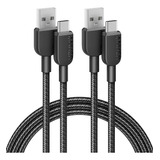 Cable Cargador Usb C Anker [paquete De 2, 6 Pies], Carga 310