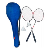 Raquetas X2 Juego Badminton Pelota Junior Niños Aluminio