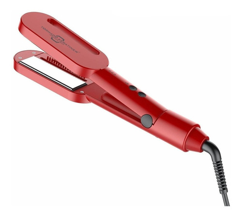 Plancha De Cabello Tornado Keratiner Titanium Storm Ks118 Roja