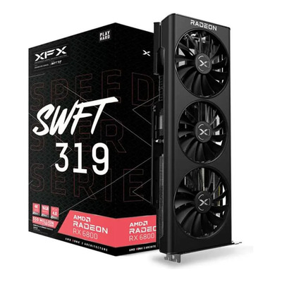 Tarjeta de Video XFX RX 6800 SWFT 319 16GB GDDR6 8K HDMI DisplayPort | Meses sin interés