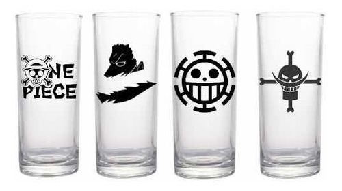 Set De Vasos Altos One Piece - Katakuri - Torao Barba Blanca