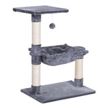 Rascador Casa De Gato Color Gris Ball Pct017