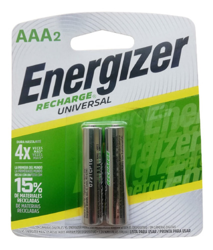Pilas Baterias Recargables Energizer Aaa
