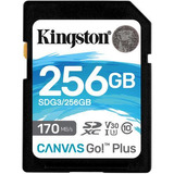 Cartão Memória Kingston Sd Xc 256gb Canvas Go Plus 170mb/s