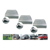 Pack 3 Lona Reforzada 3 X 5 M Gris Uso Rudo Impermeable