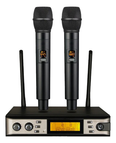 Microfone Duplo Profissional Uhf Digital K402m Kadosh