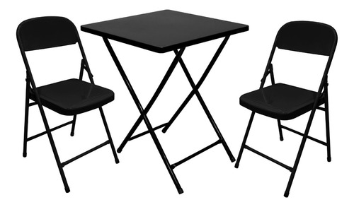 Conjunto De Mesa C/ 4 Cadeiras Dobráveis De Bar Aço