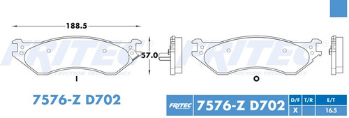 Balatas Delantero Ford F-250 1997 4.6l Fritec Semimetalicas