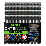 Paquete De 100 Gearit, Cable Ethernet Cat 6 Cat6 Snagless Pa