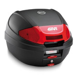 Baul Trasero 30 Litros 1 Casco Base Givi Negro Rojo Huevito