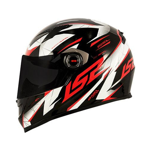 Capacete Ls2 Ff358 Draze Preto/branco/vermelho