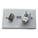 Toma Pared Faceplate, Combo 6 Tomas Cat 6 + 12 Rj45 Metalico