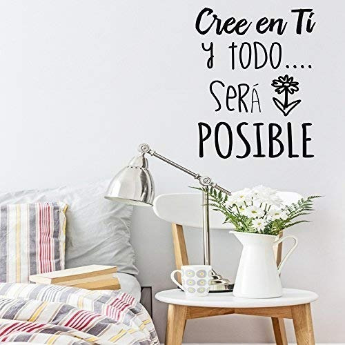 Cree En Tí  Frase Motivacional Vinilo Decorativo