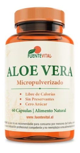 Aloe Vera 100%  Estreñimiento Digestión Fte Vital 60 Caps